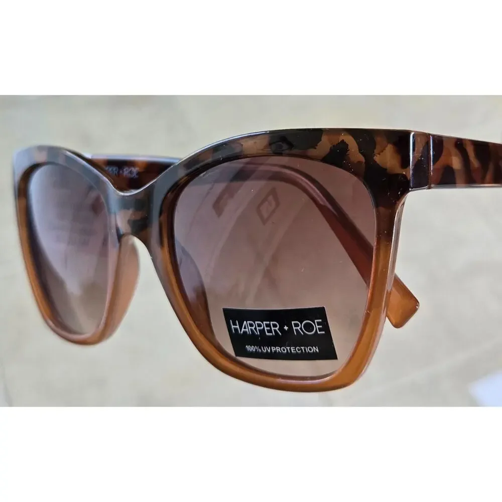 New Harper•Roe Tortoise Shell Demi Gradient Sunglasses 55-20-144 HR1000